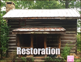 Historic Log Cabin Restoration  Hollister, North Carolina
